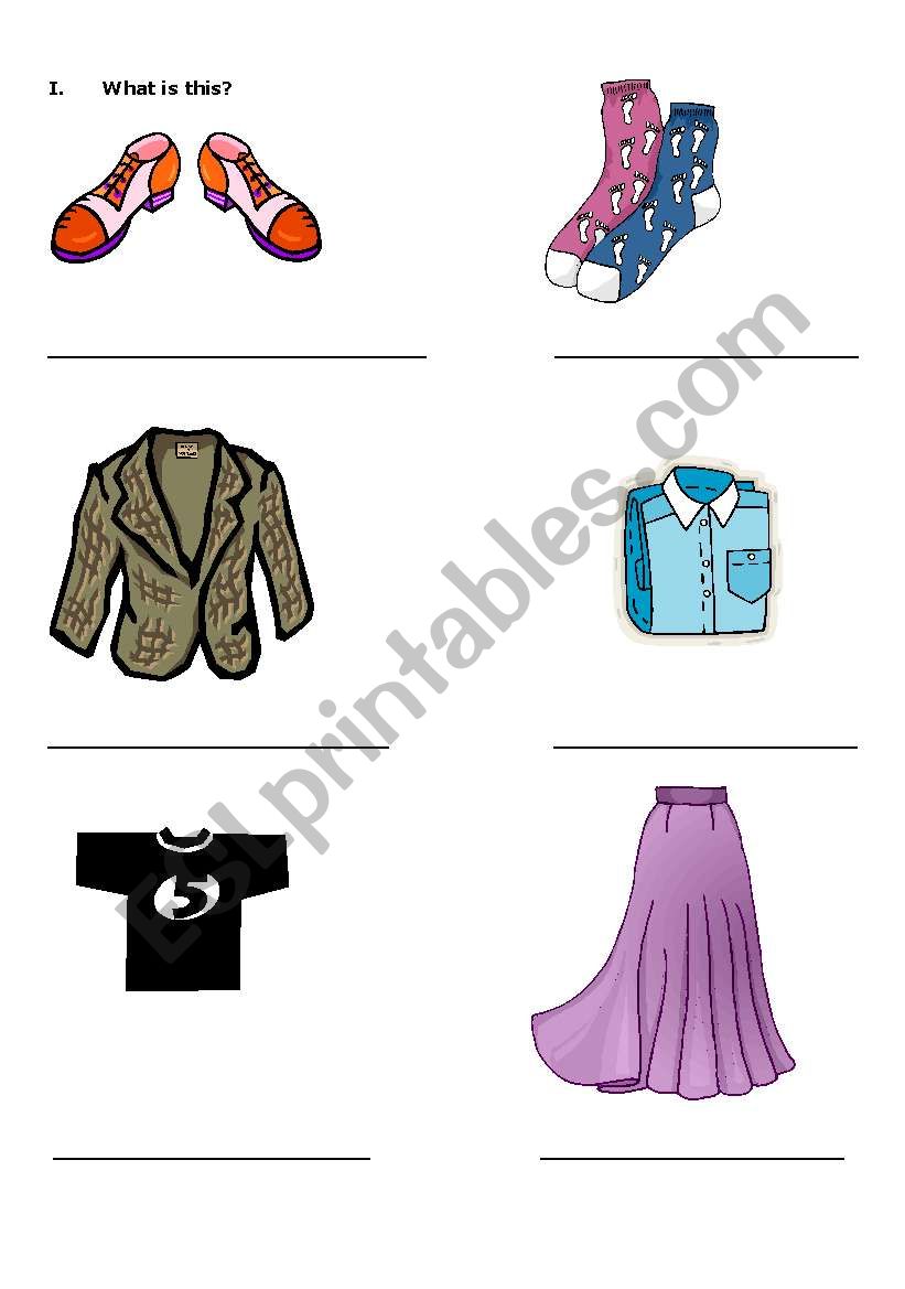 clothes game and quiz worksheet