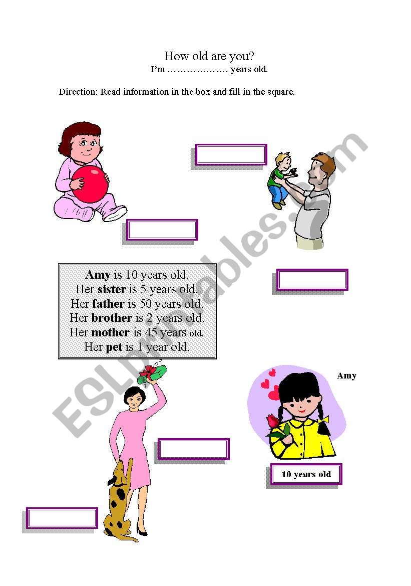 How  old  are  you? worksheet