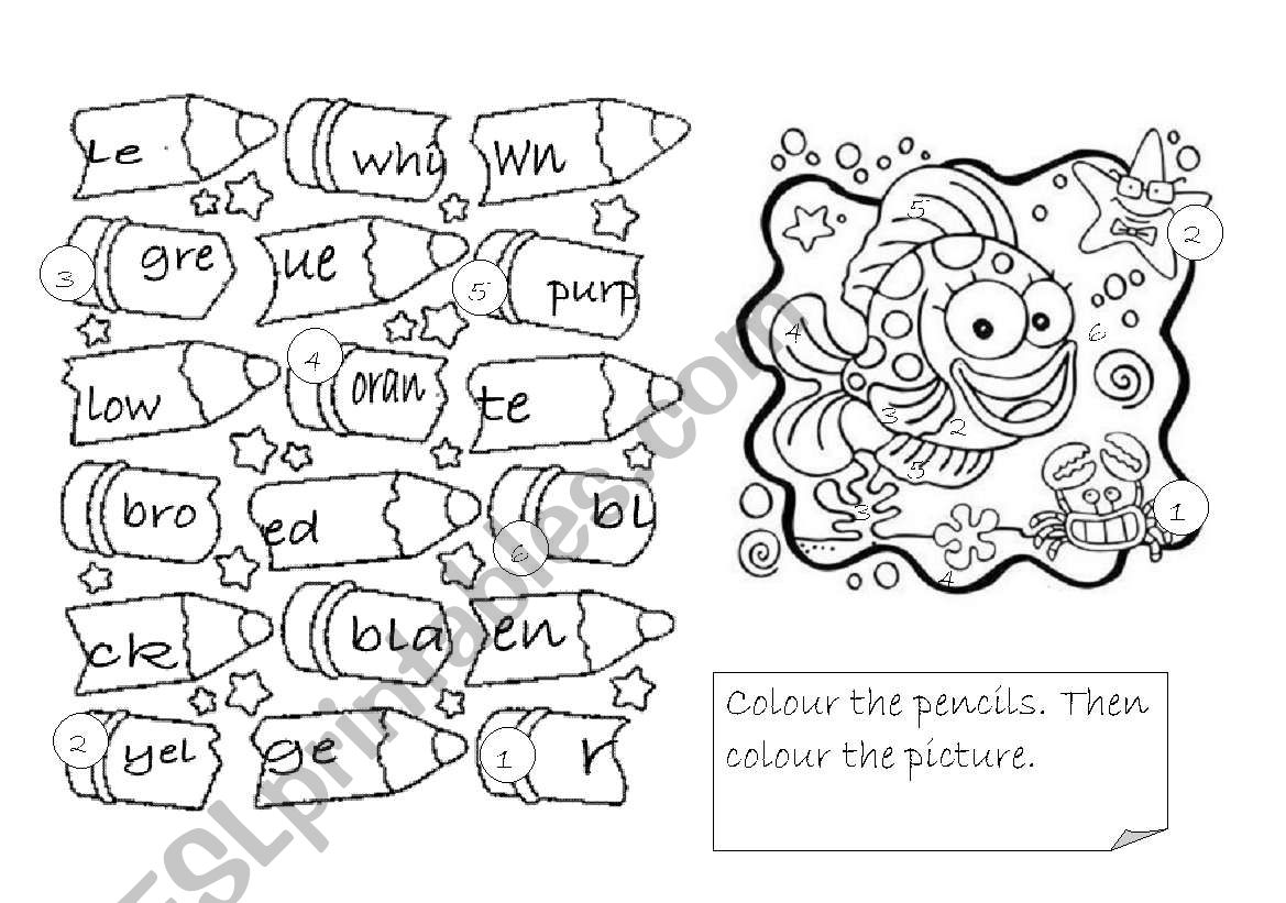 Colours worksheet