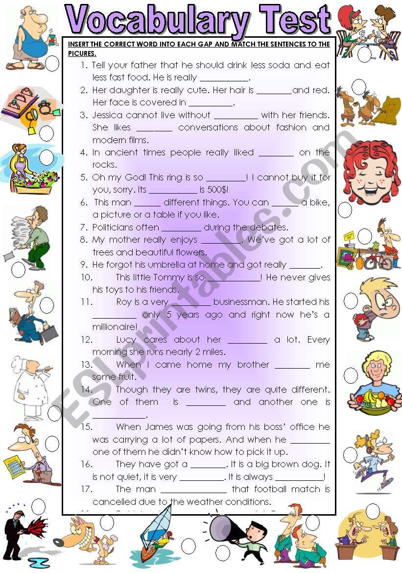 CHECK YOUR VOCABULARY! - ESL worksheet by life_line