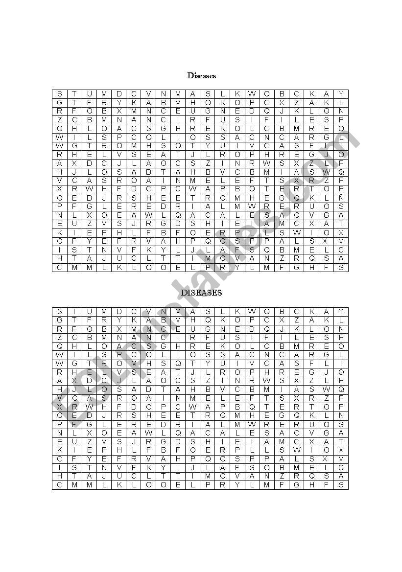 DISEASES  worksheet