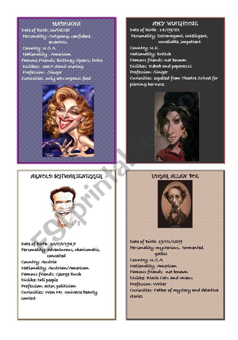 Speaking Cards - Famous People