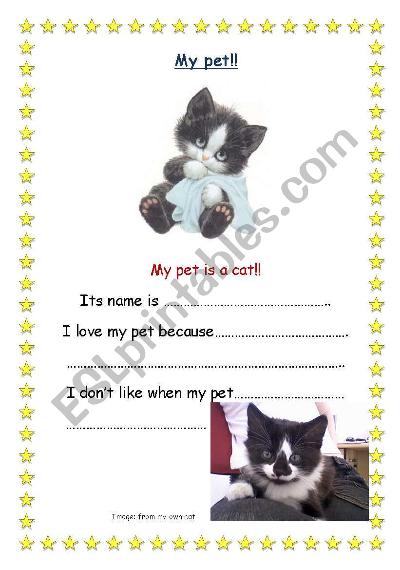 My pet!! (cat) worksheet
