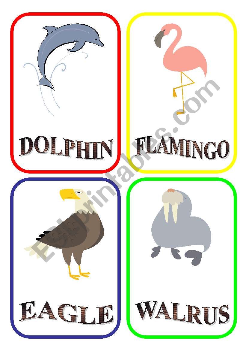 ANIMAL FLASH-CARDS - PART 9 worksheet