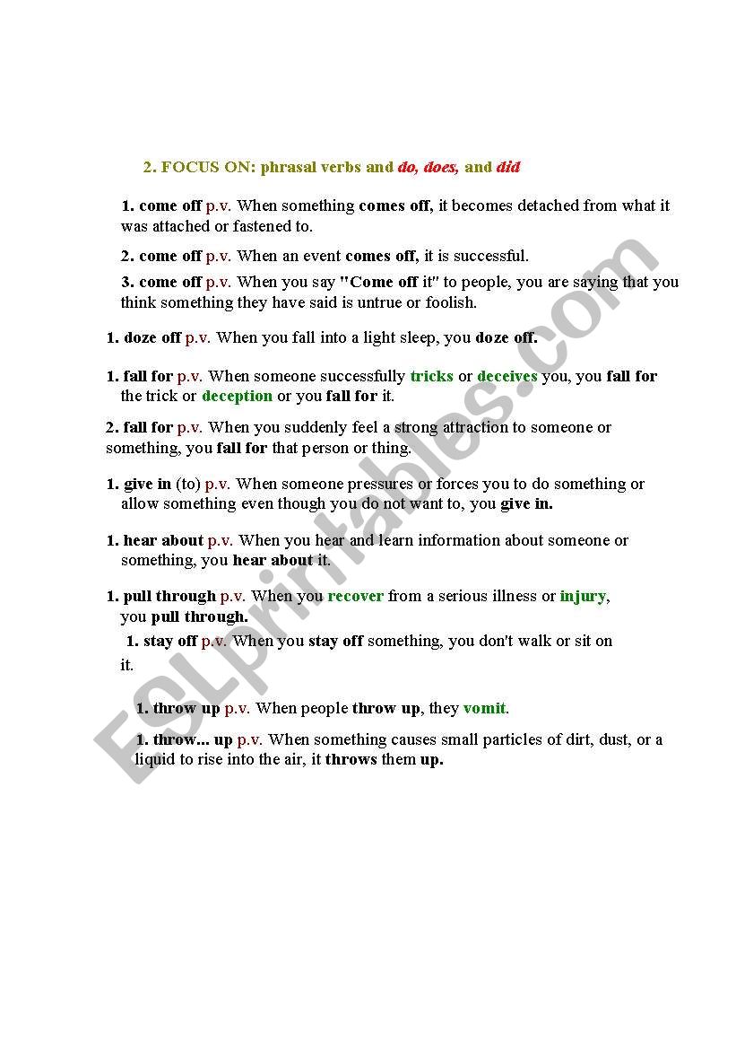 phrasal  verb2 worksheet