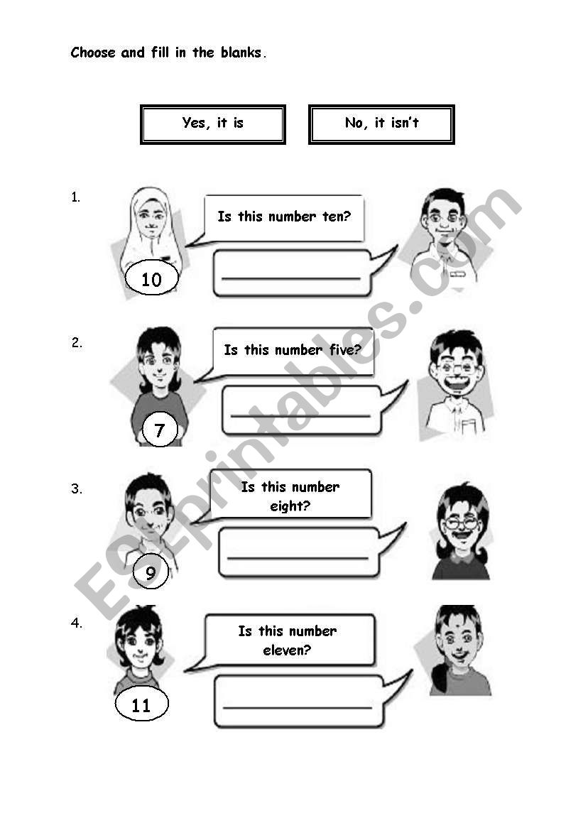 Numbers worksheet