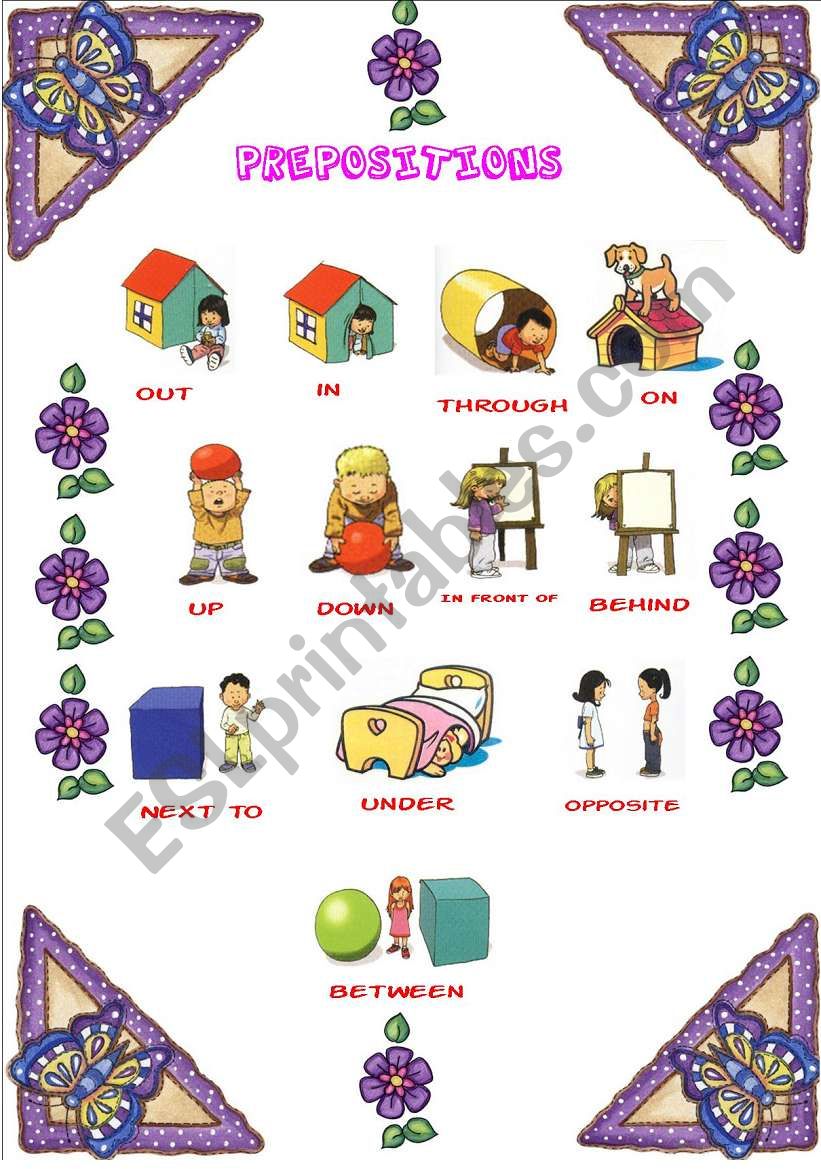 Prepositions worksheet