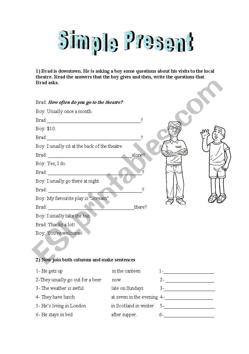 Simple present worksheet