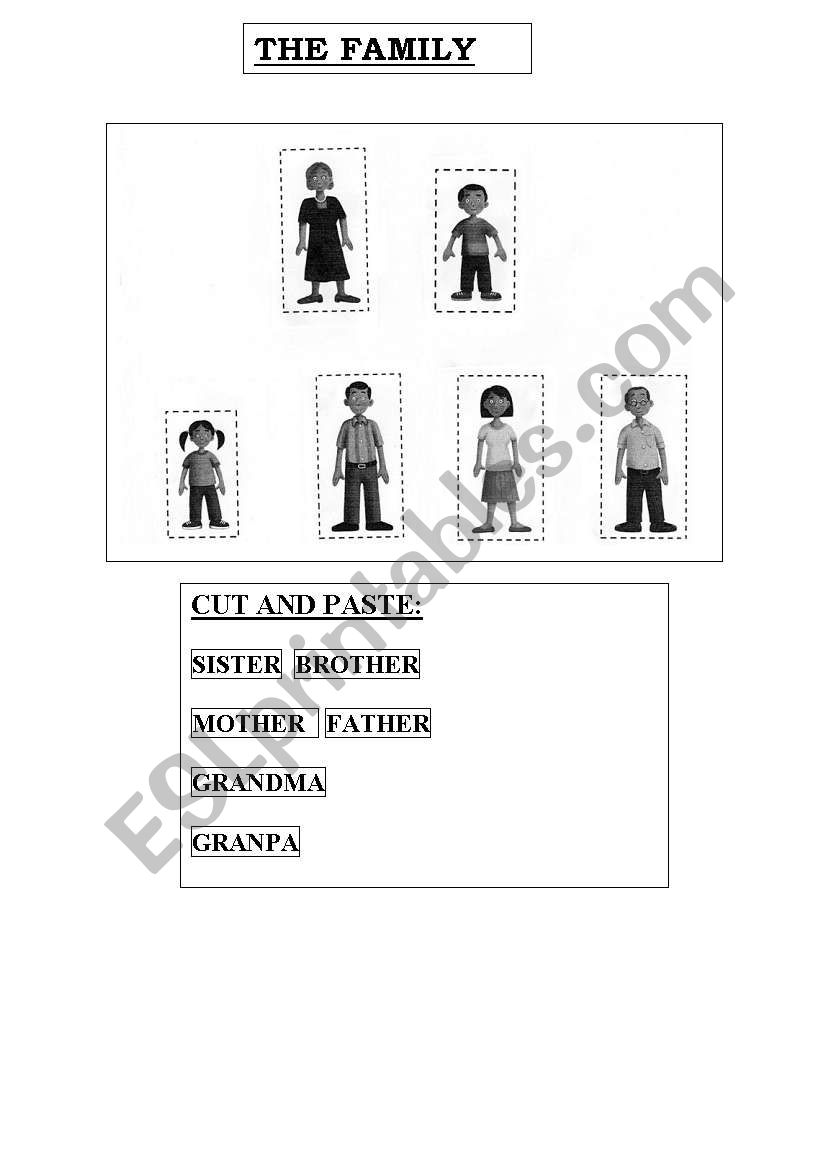 THE FAMILY worksheet