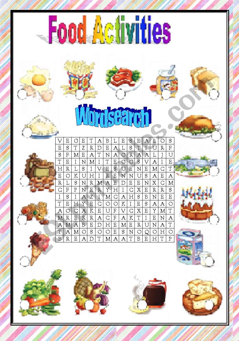 Food Activities 2 worksheet