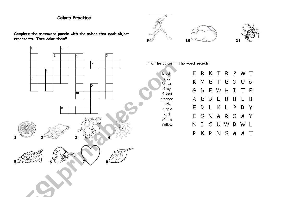 Colors Practice worksheet