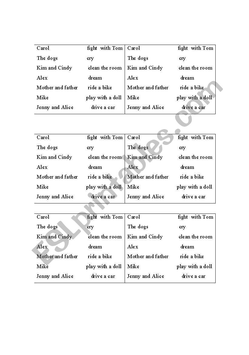 pr. Continuous questions worksheet