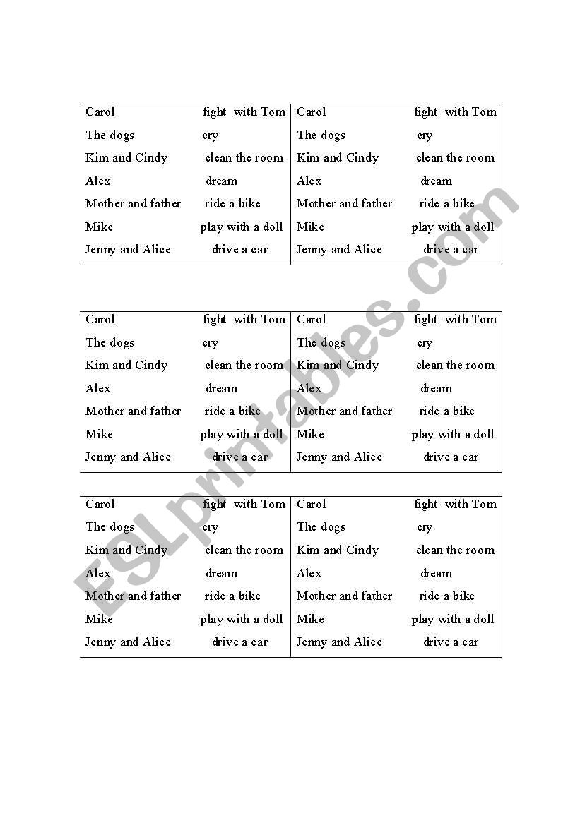 pr. Continuous questions worksheet