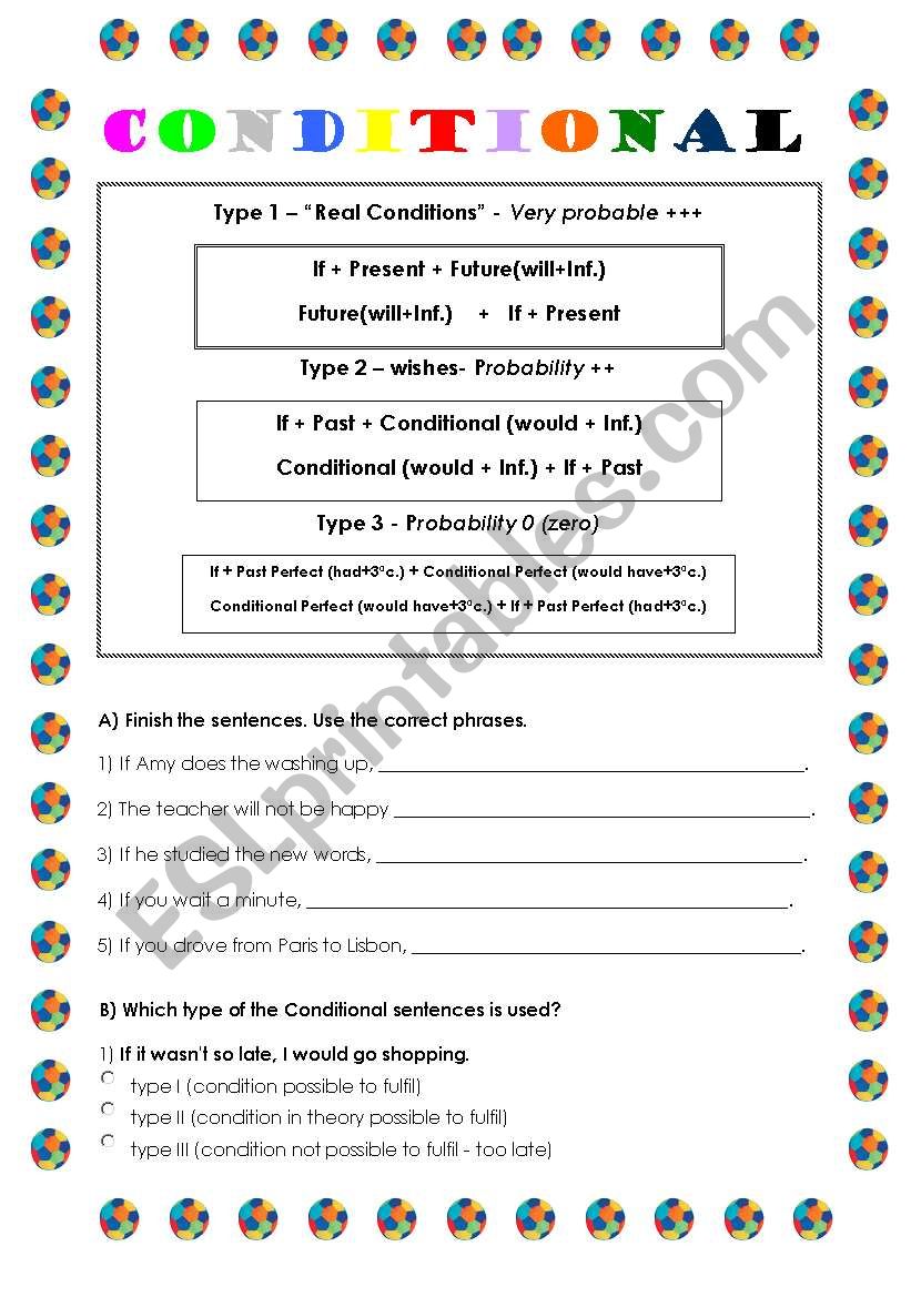 If Clauses (part I) worksheet