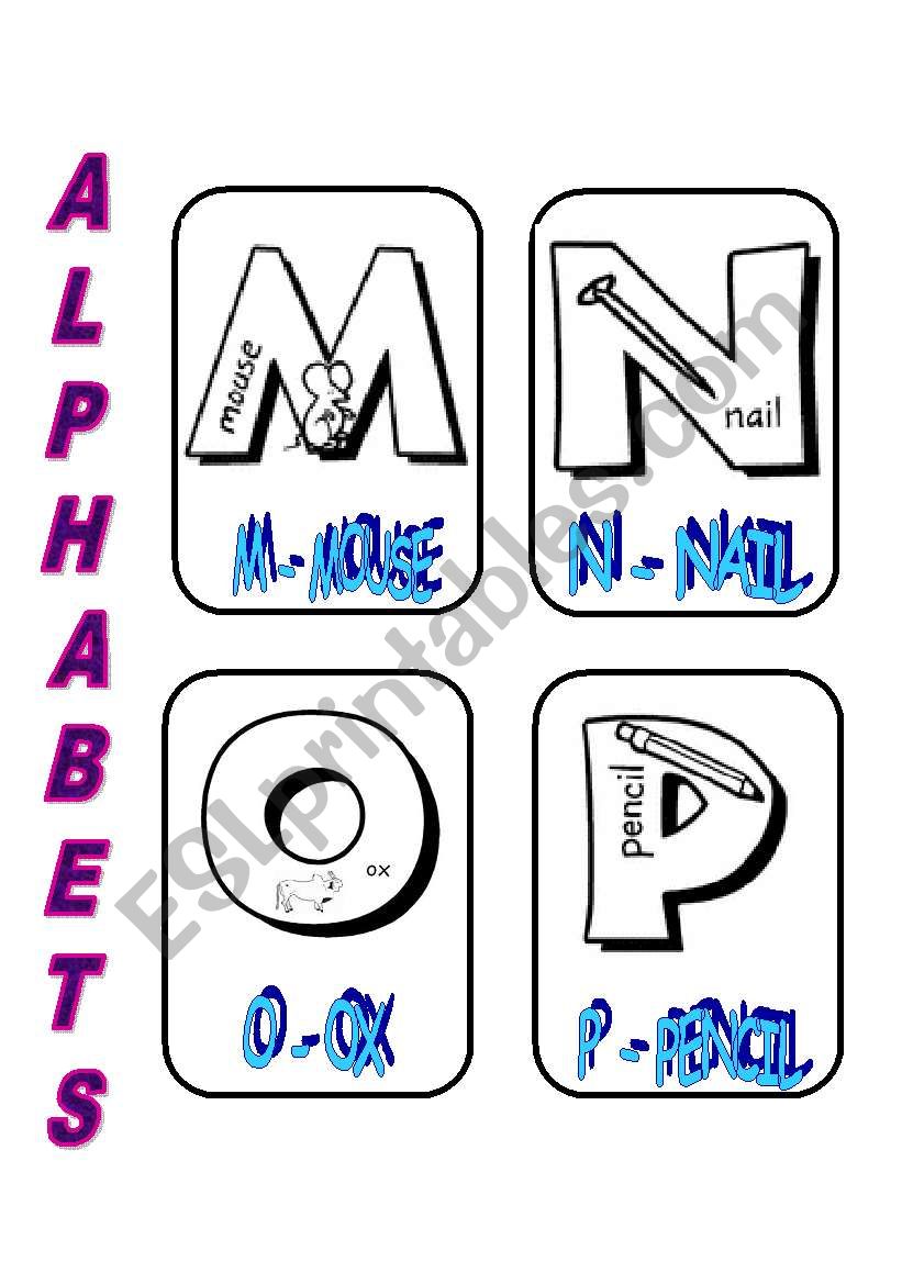 ALPHABETS 4 worksheet