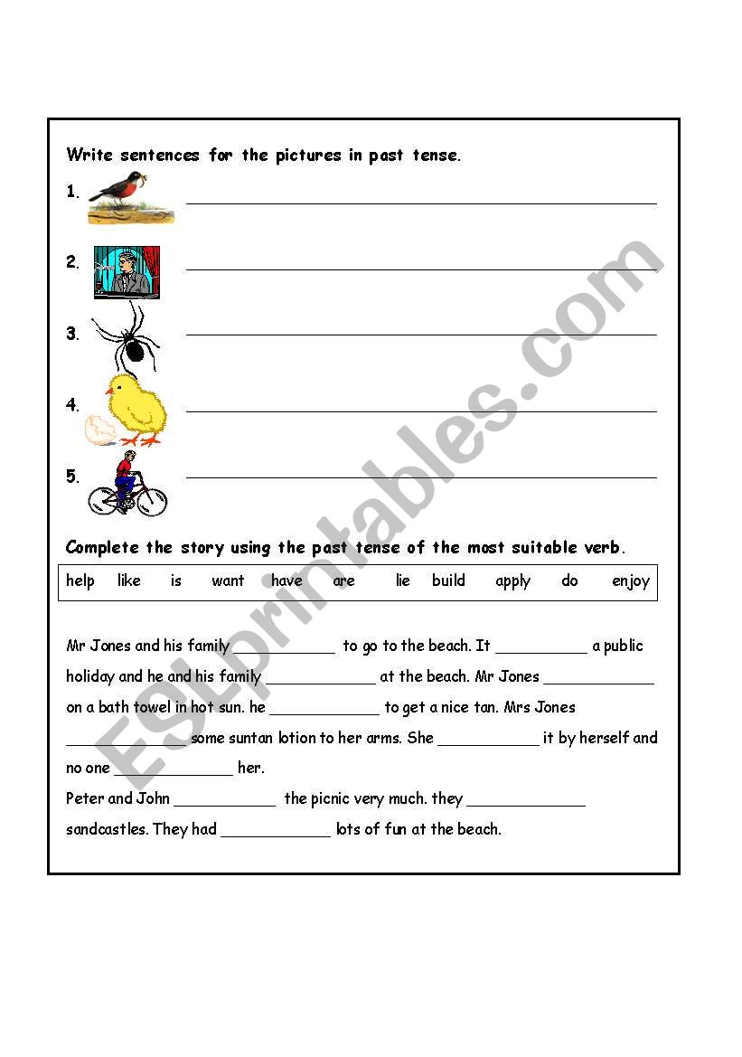 simple past worksheet