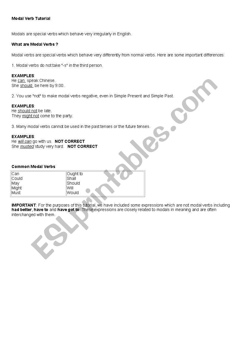 Directions worksheet