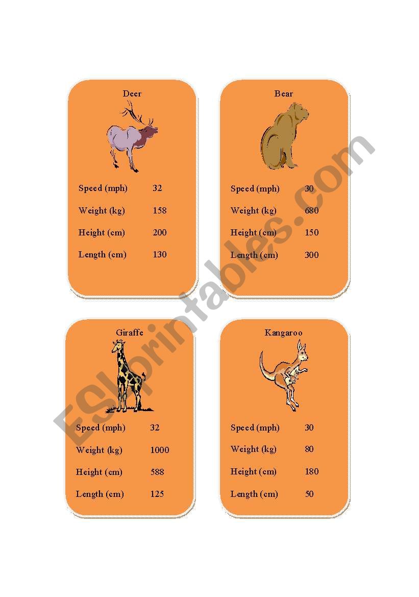 animal comparatives part5 worksheet