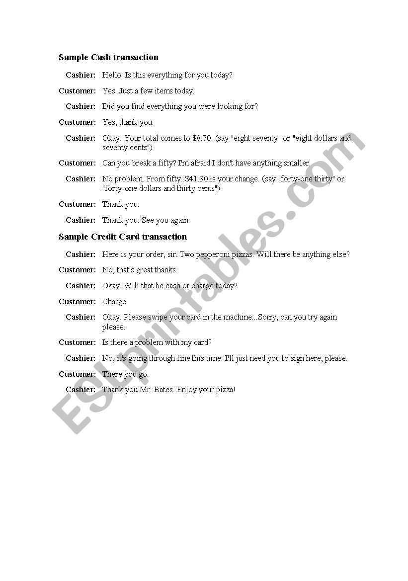 dialogue worksheet