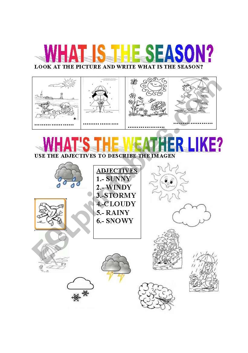 THE SEASONS worksheet