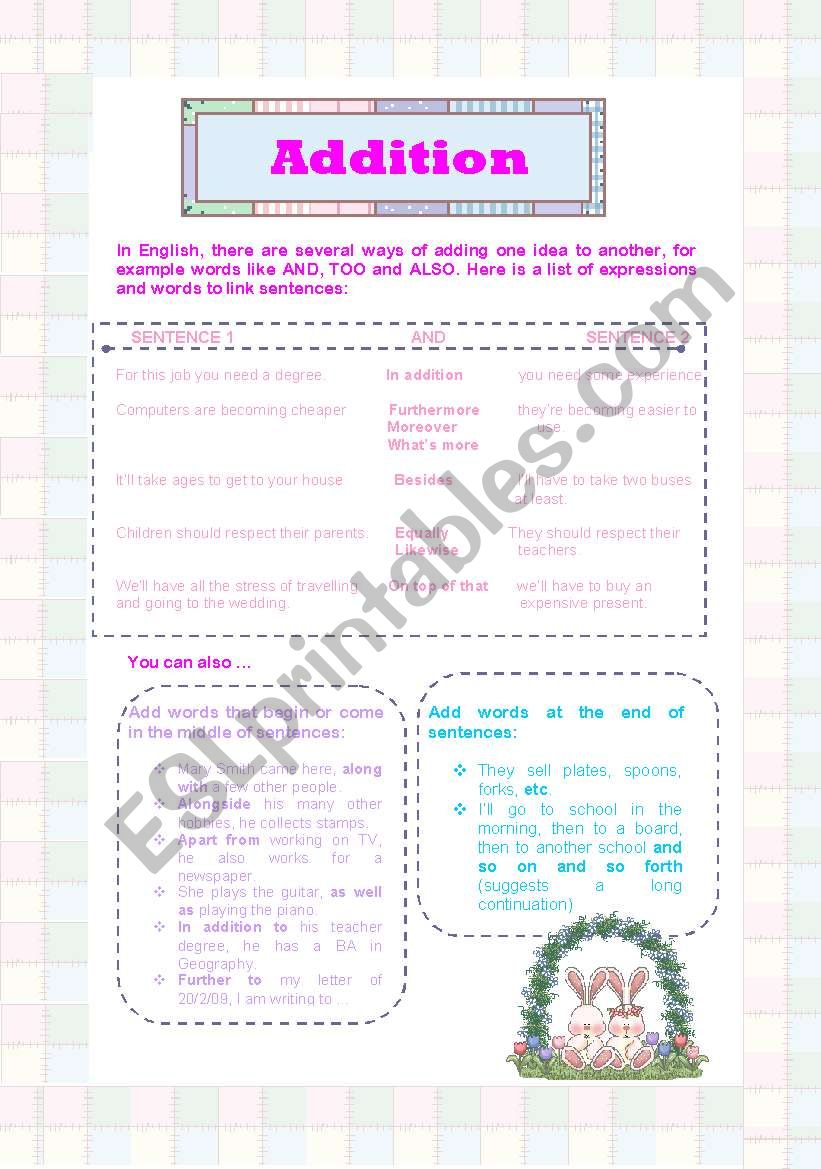 words-for-linking-sentences-expressing-addition-esl-worksheet-by-sil2009