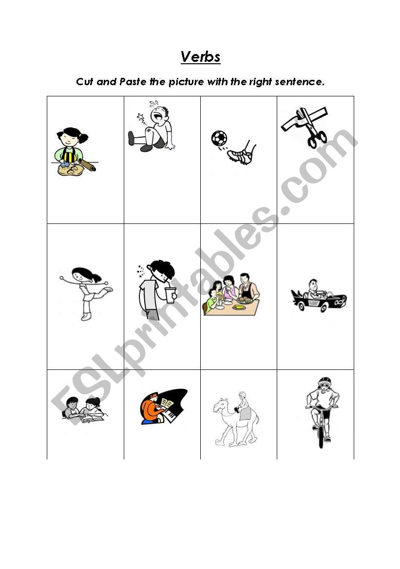 Accion Verbs worksheet