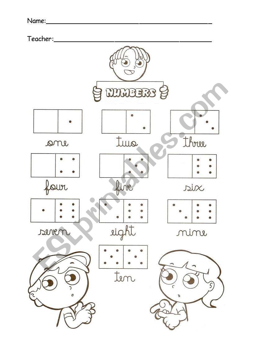 Numbers  worksheet