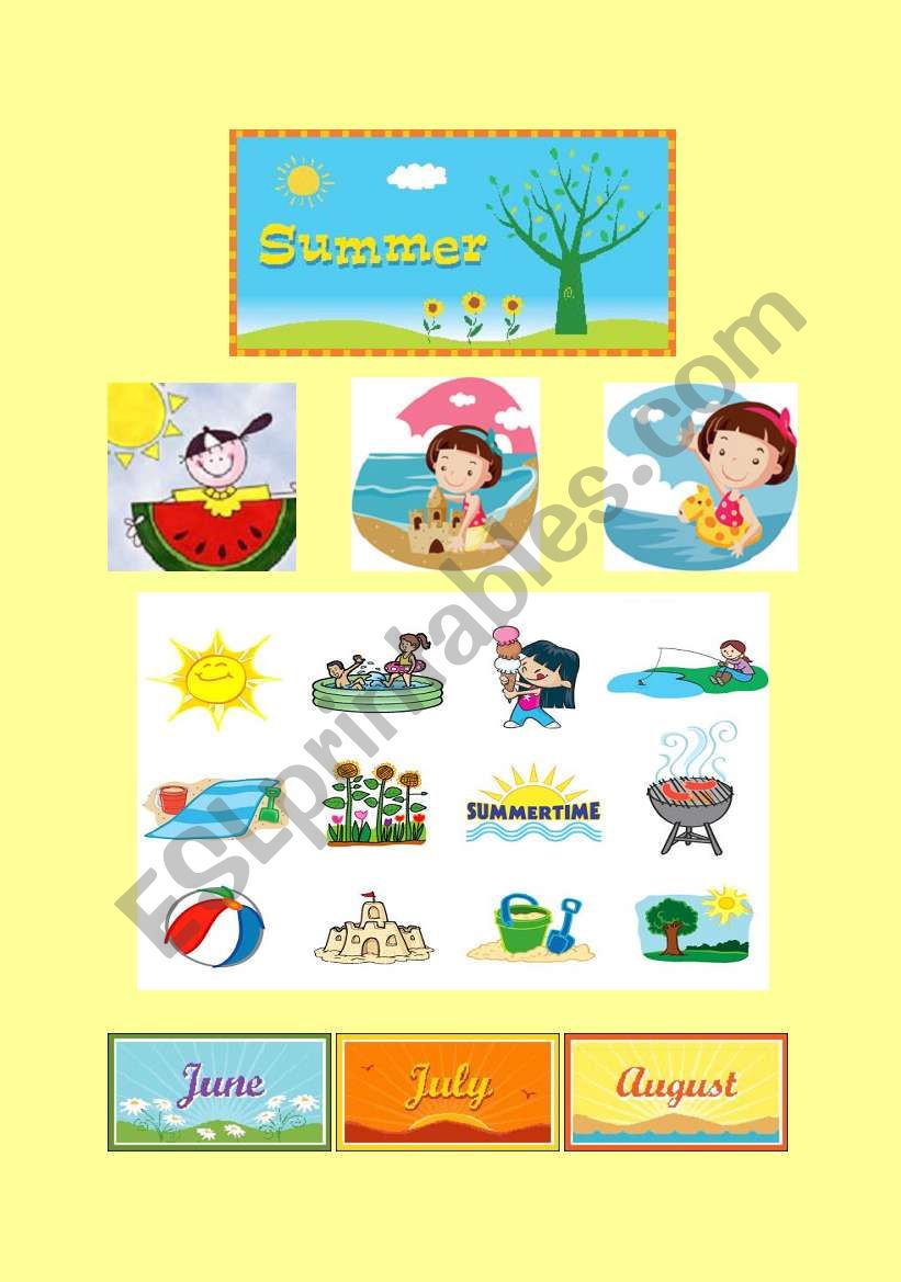 Summer Classroom Poster worksheet