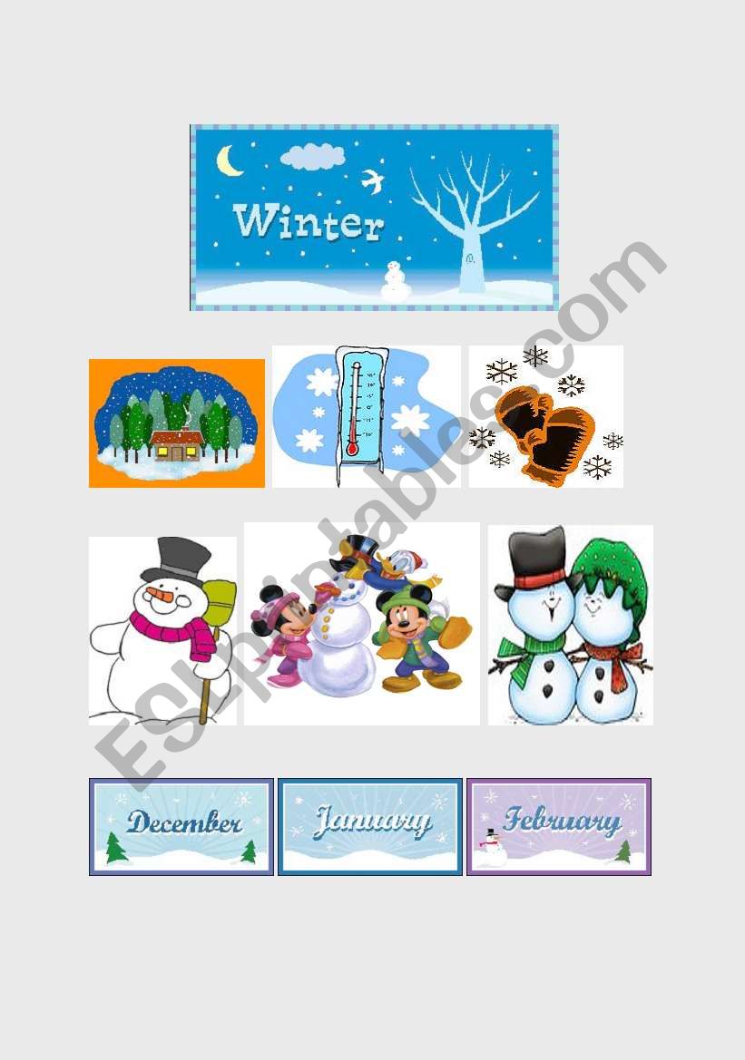 Winter Classroom Poster worksheet