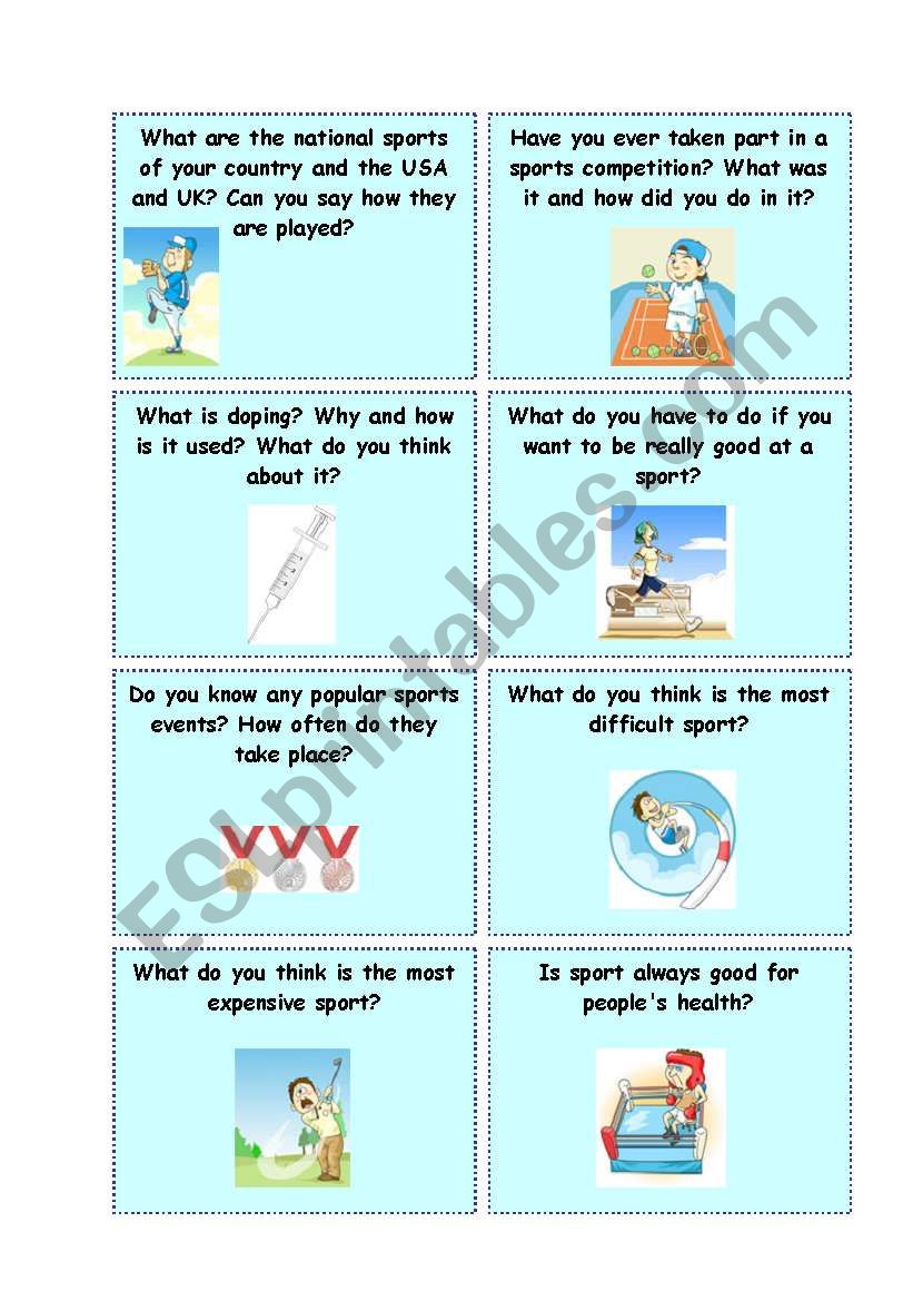 Conversation Card (part 1) worksheet