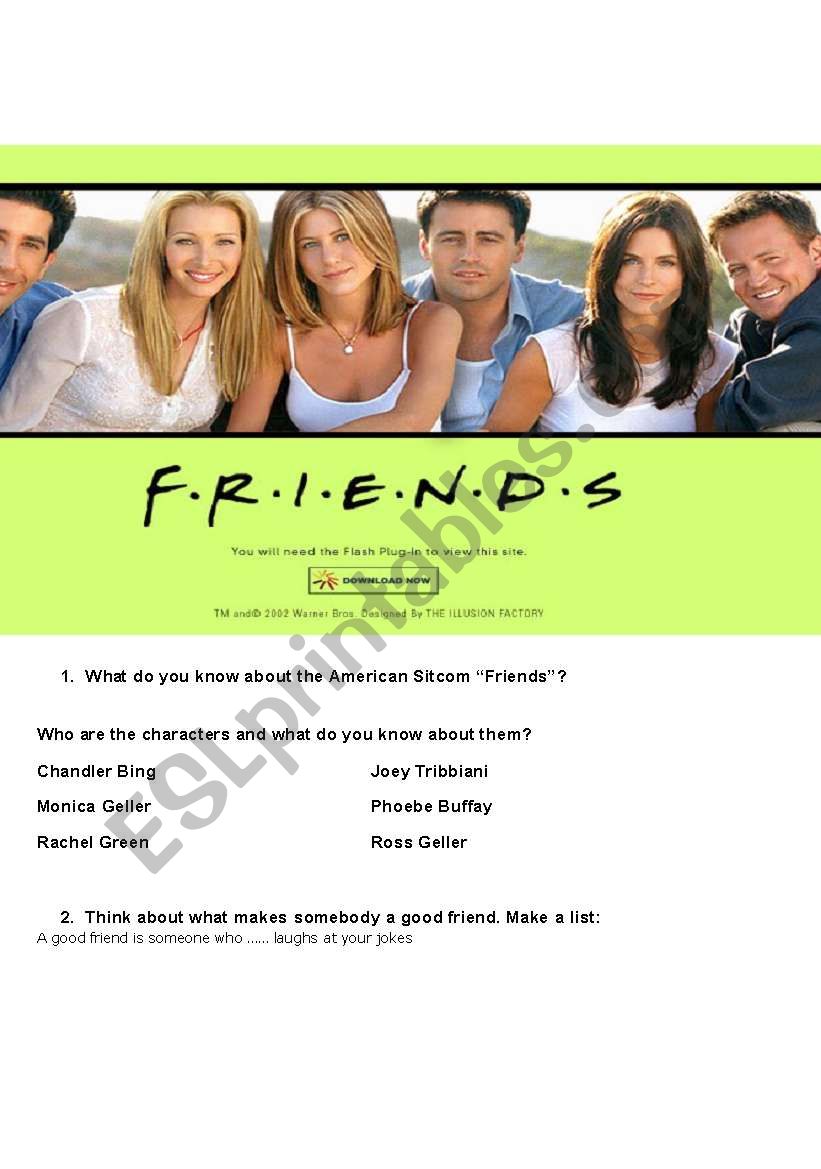 friends activity worksheet