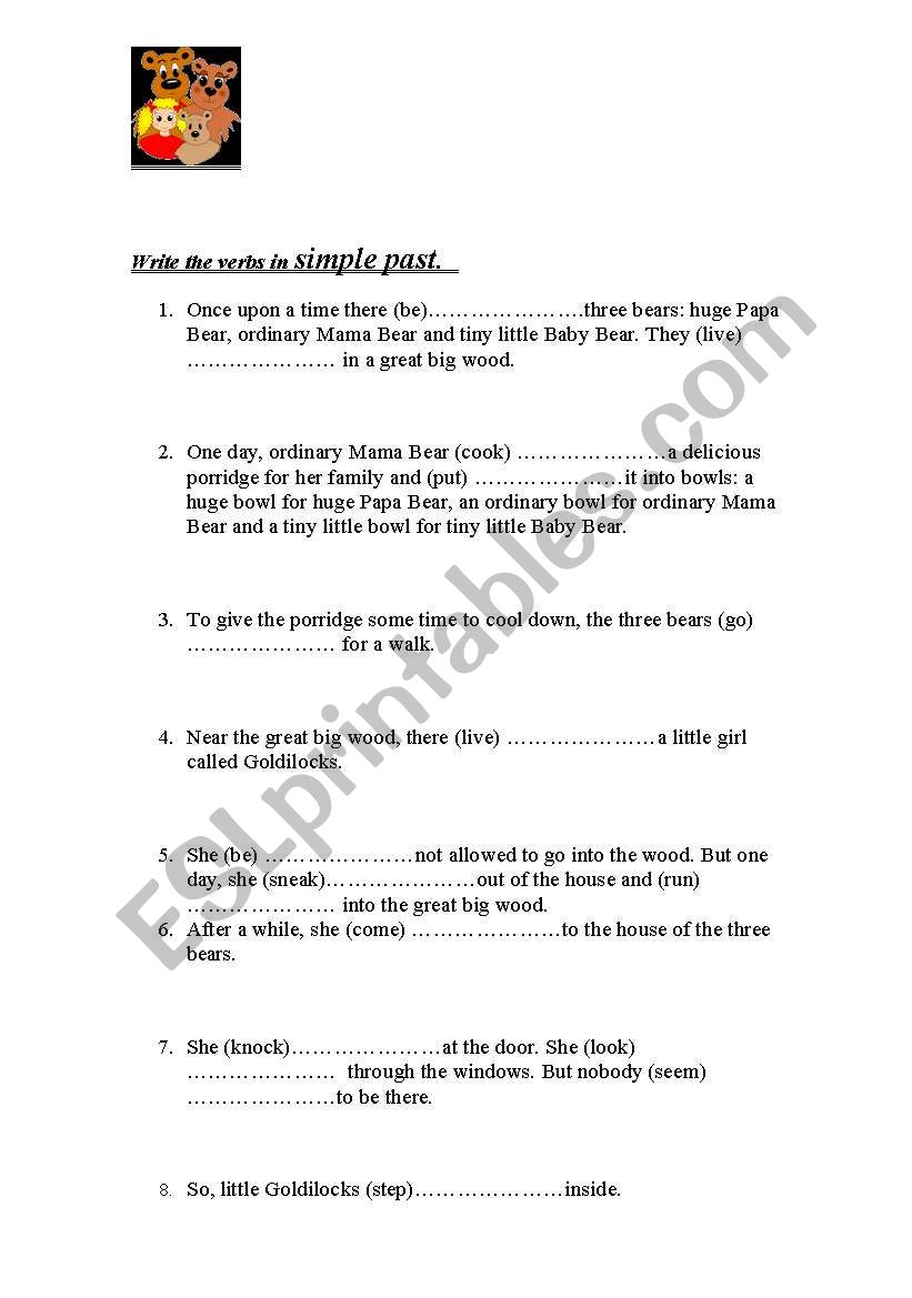 simple past worksheet