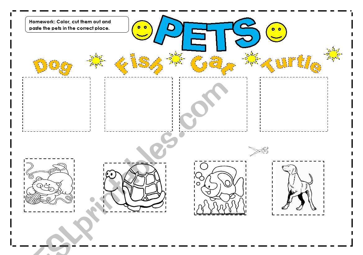 Pets worksheet