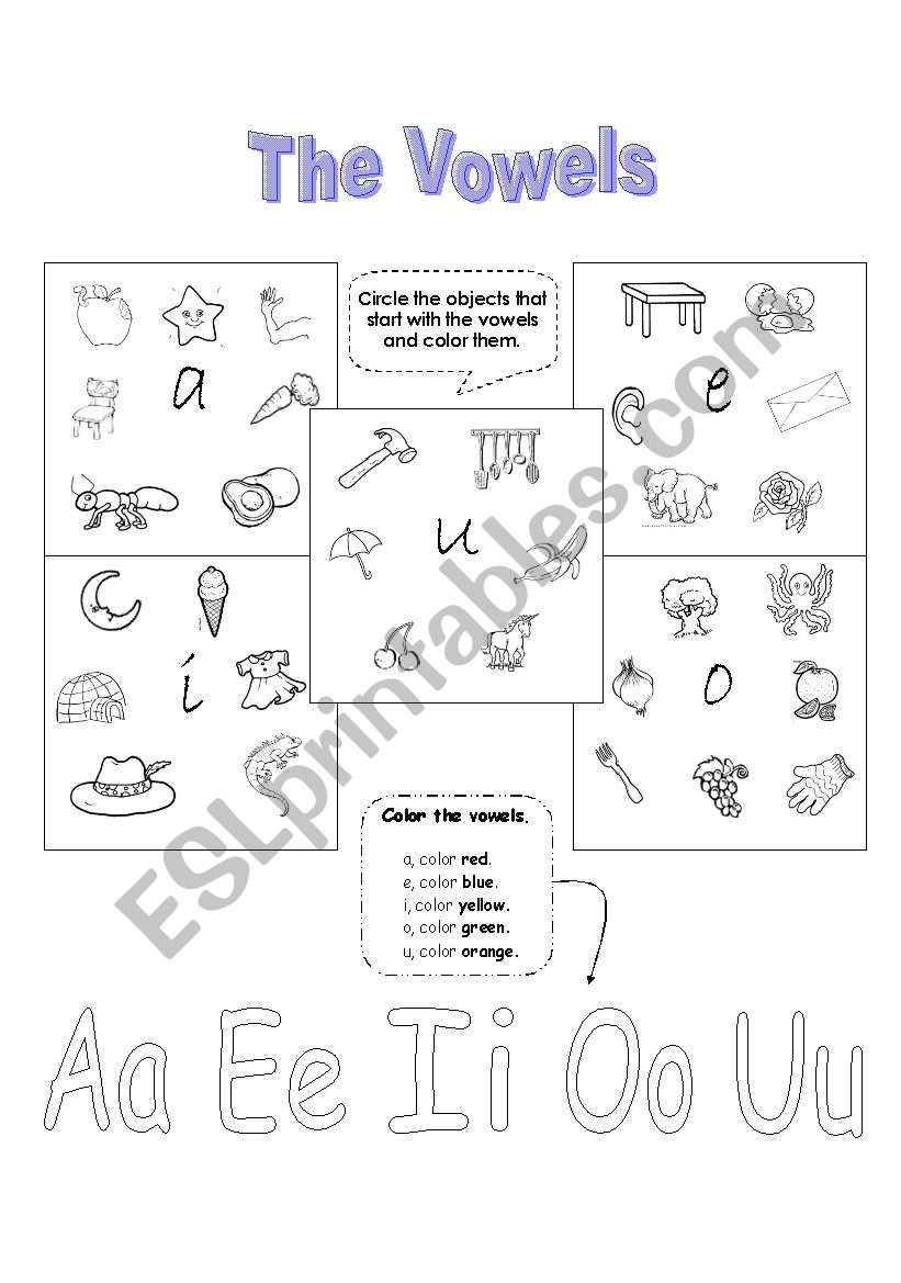 VOWELS worksheet