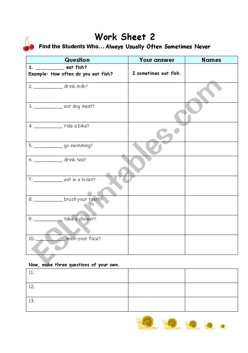 work sheet activities worksheet