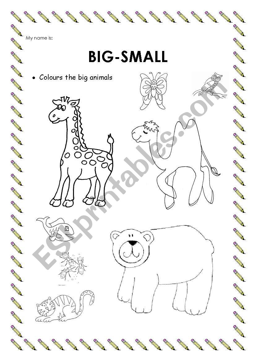 Adjetives BIG-SMALL worksheet