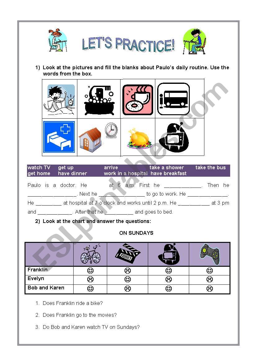 Simple Present Activities worksheet