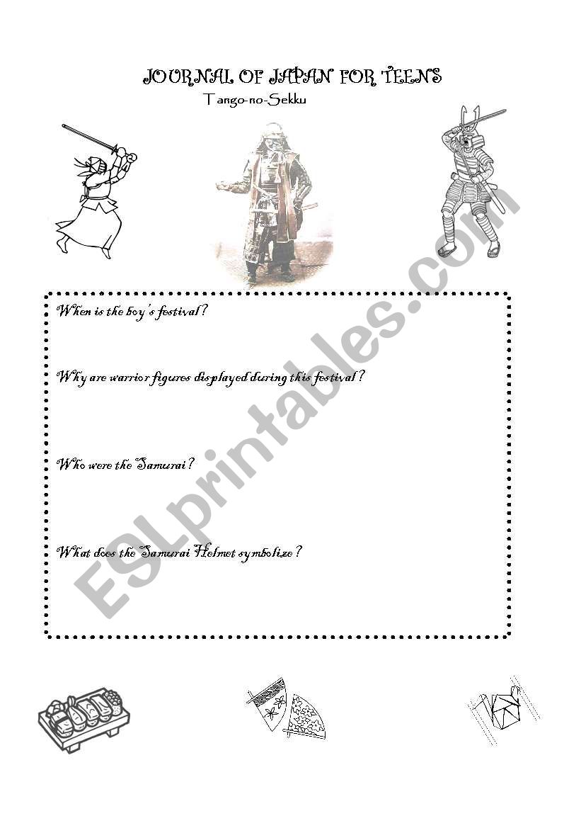 Japanese Childrens day worksheet