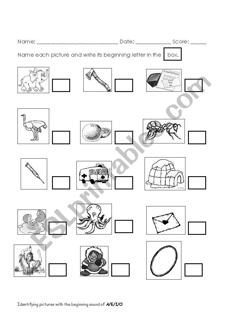 AEIO worksheet worksheet