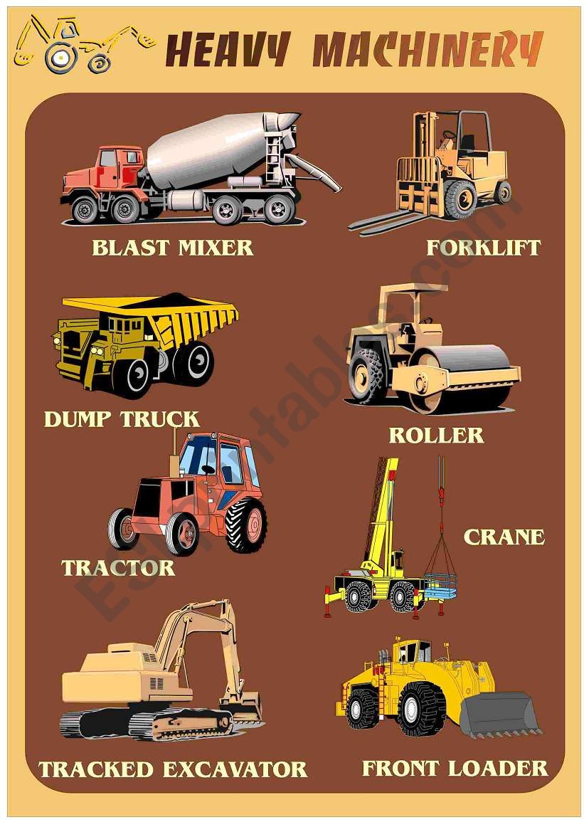 HEAVY MACHINERY worksheet