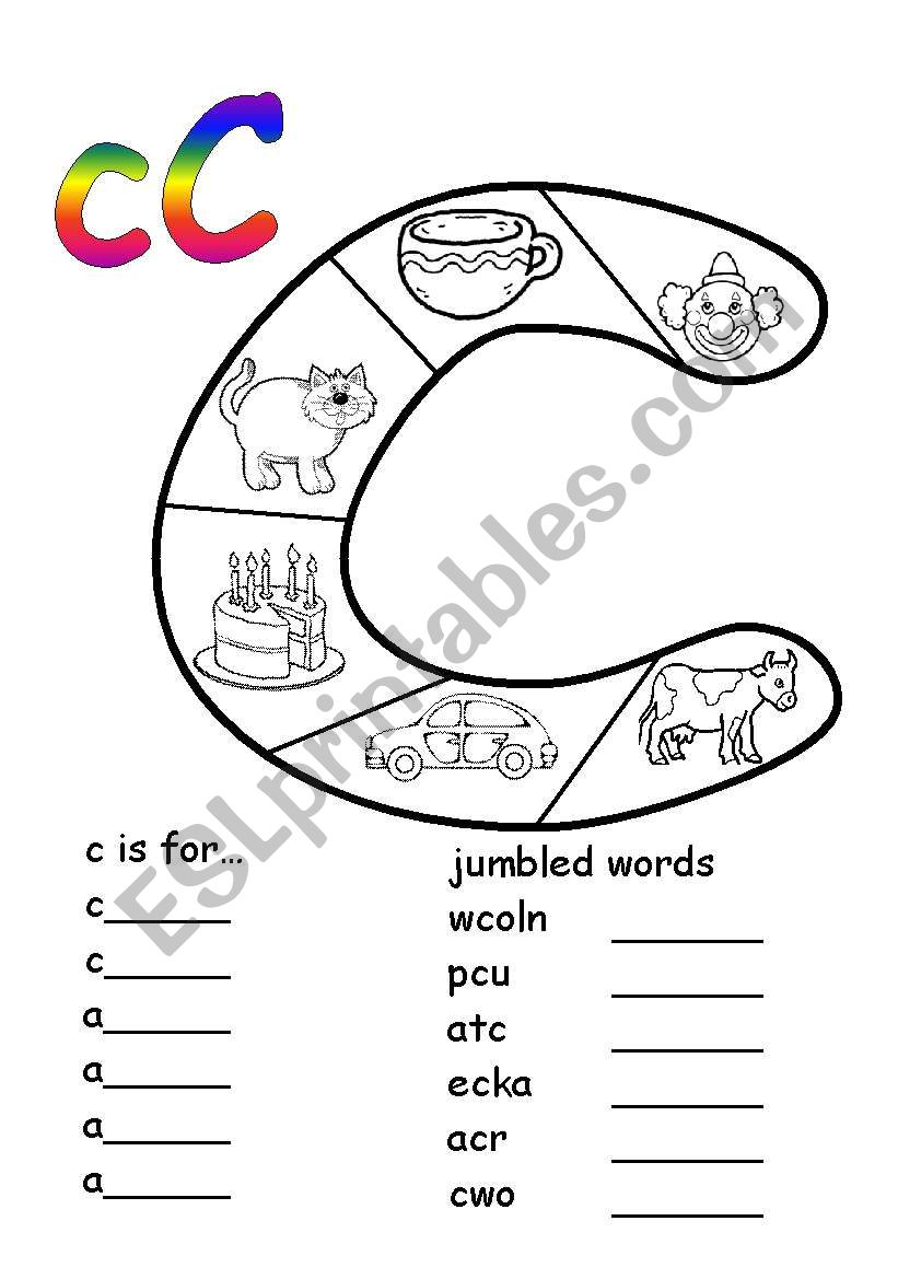 c words worksheet