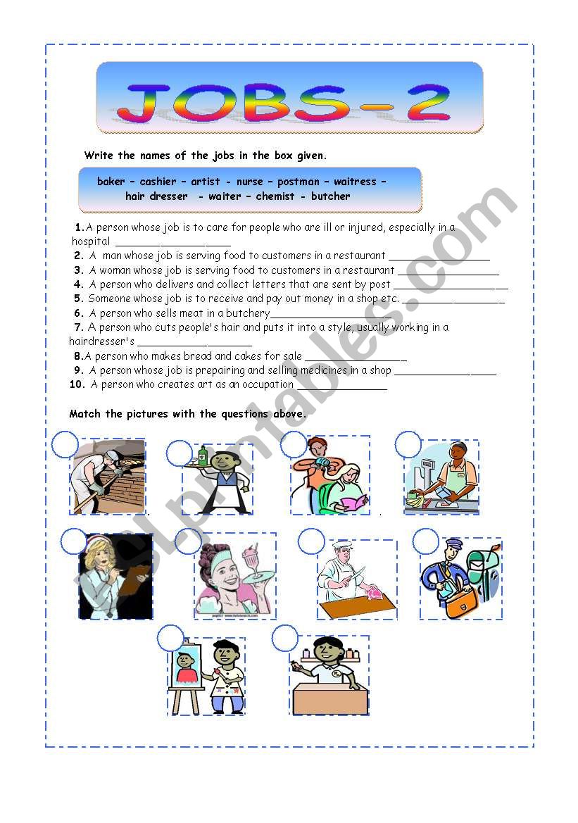 JOBS worksheet