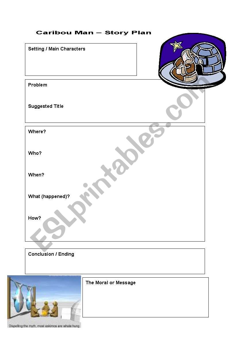 Caribou Story Plan worksheet