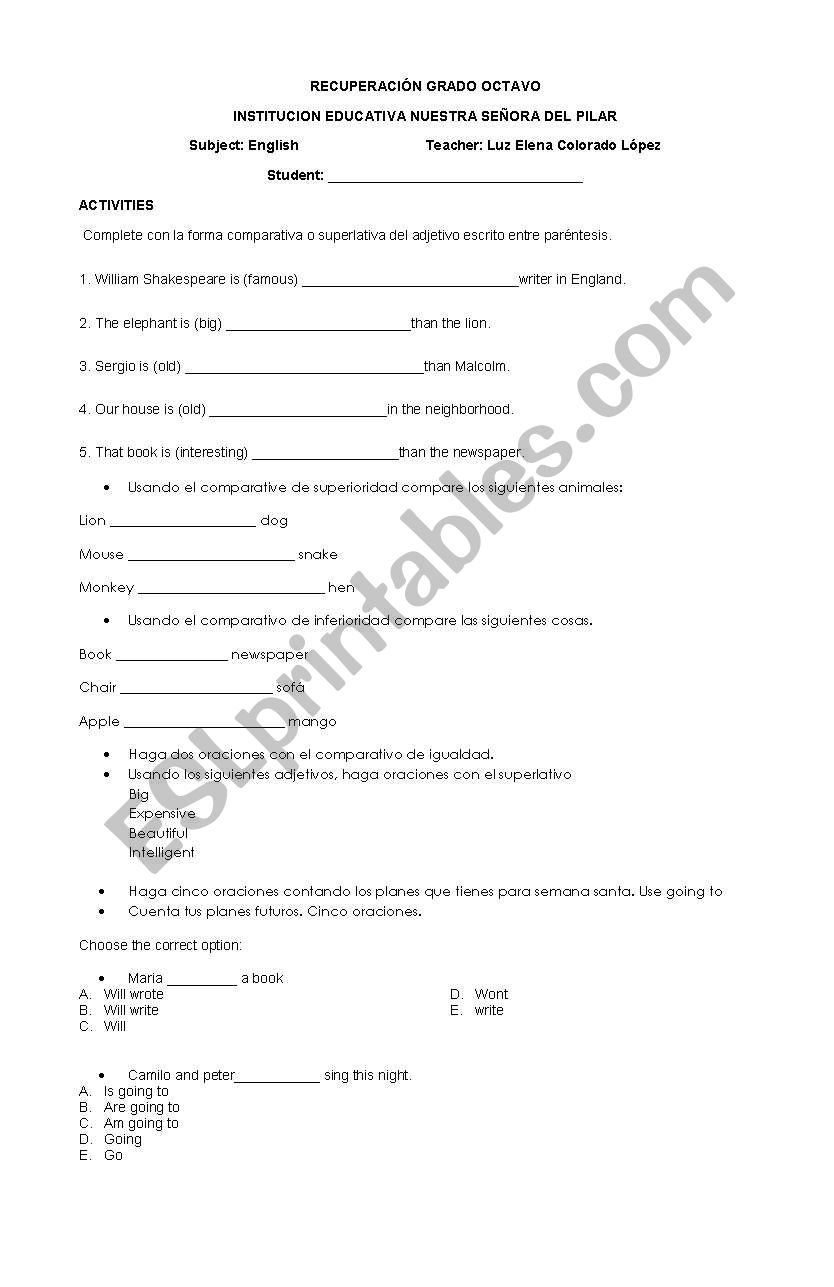 quiz worksheet