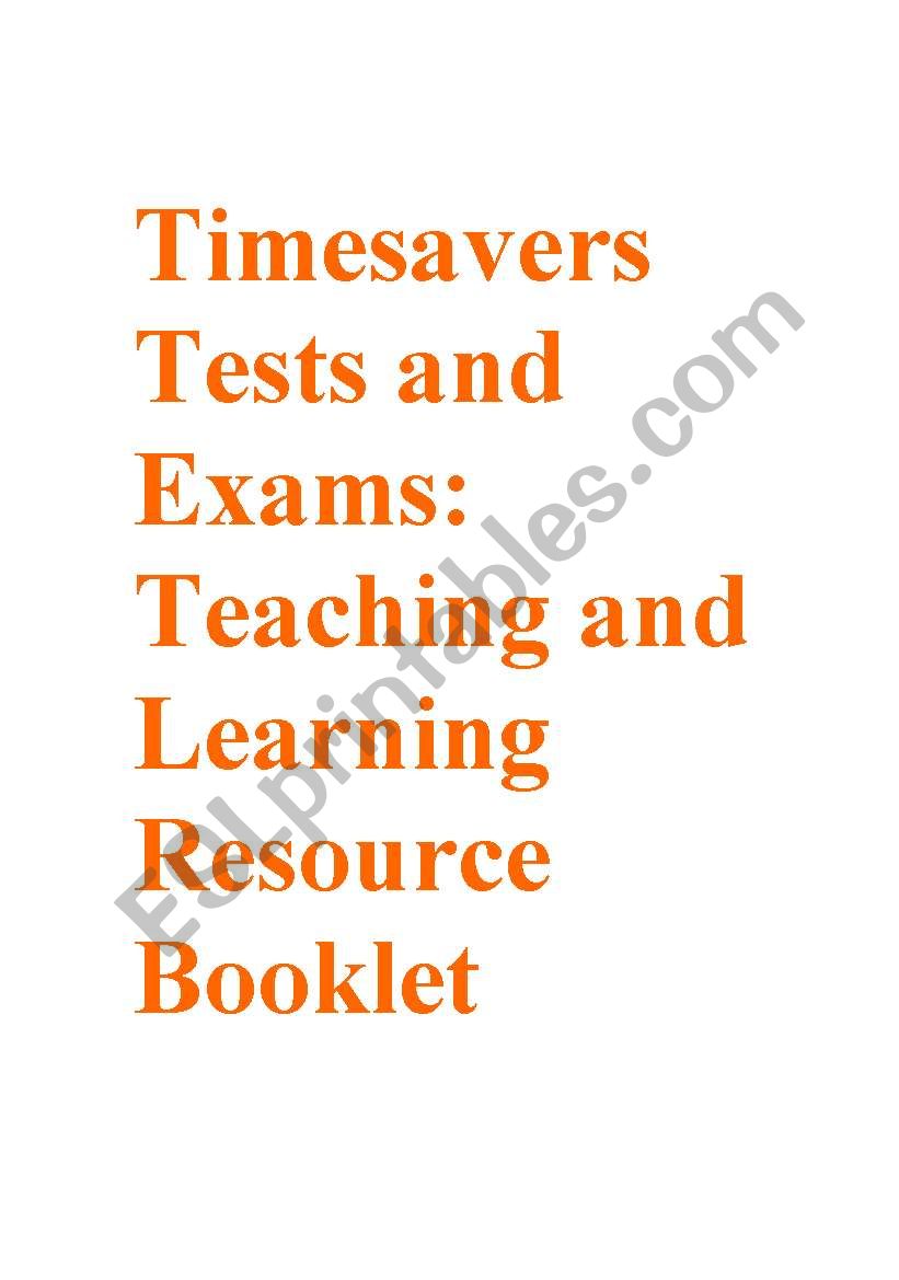 Timesavers Tests and Exams Resource Booklet part 2