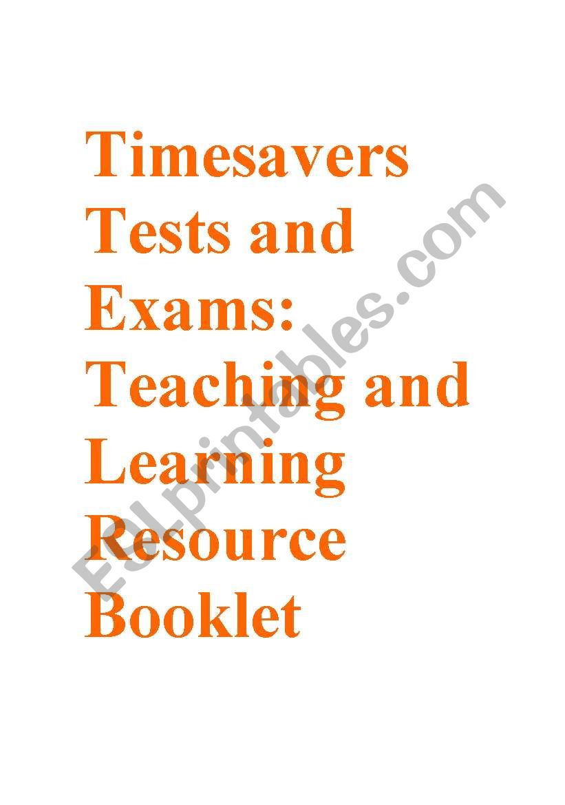 Timesavers Tests and Exams Resource Booklet part 3