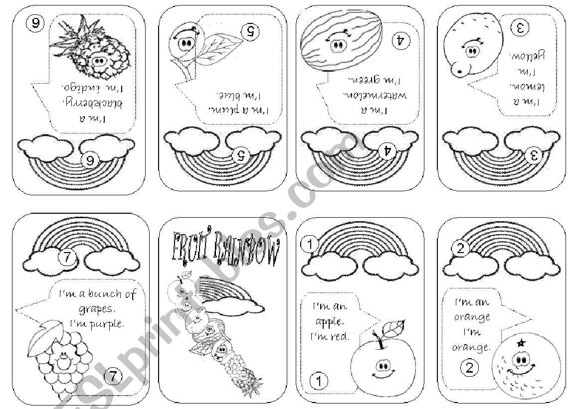 Minibook&worksheet  Fruit rainbow