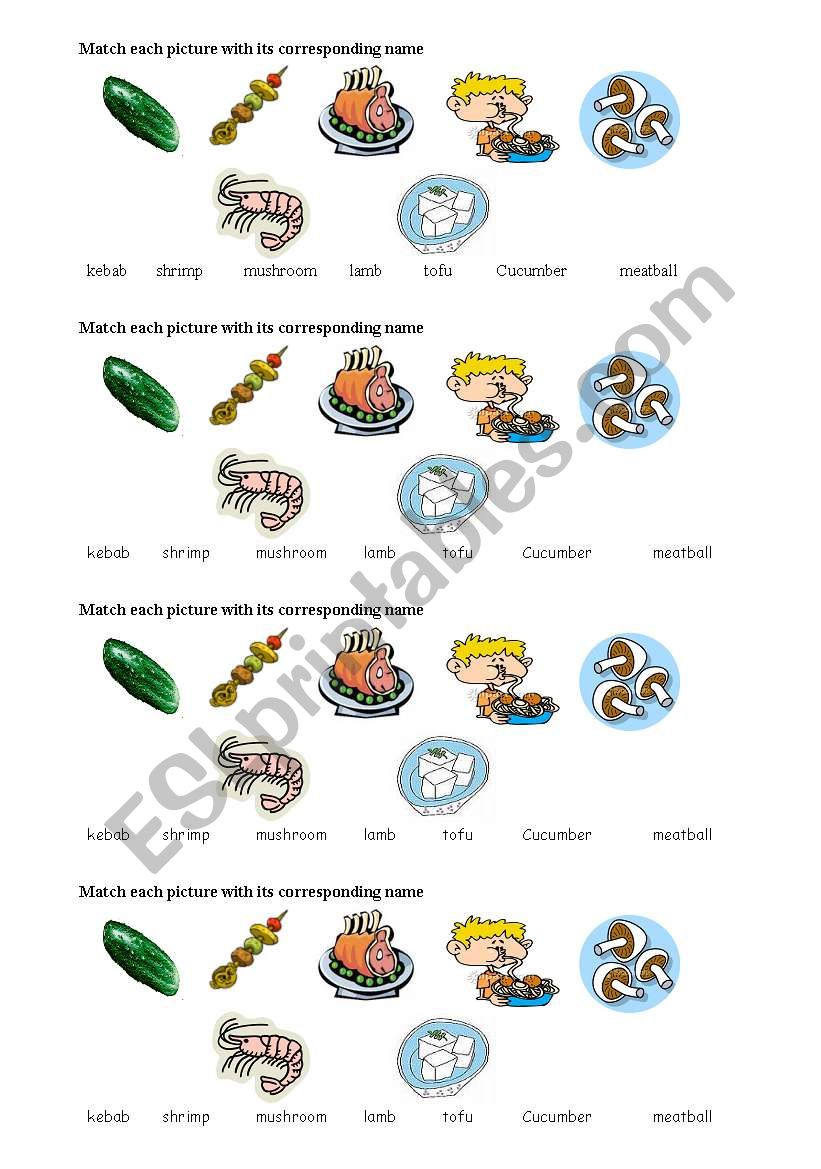Food worksheet