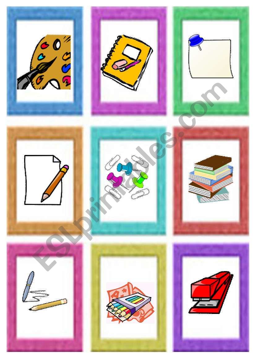 CARD GAME: have got + school supplies: students practice all the time 1/2