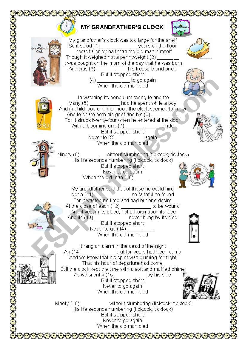 song-esl-worksheet-by-luckynumber2010